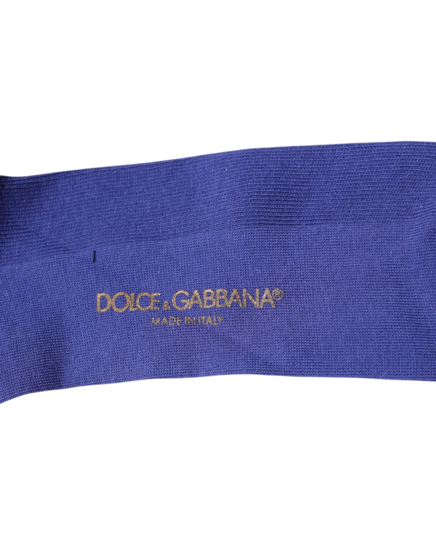 Purple Cotton Logo Over The Calf Socks