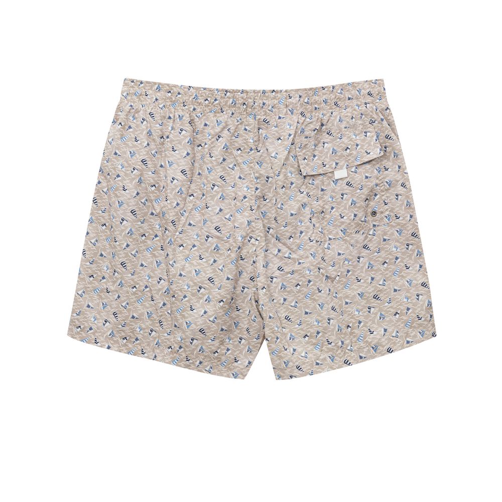 Canali Beige Polyester Swim Short