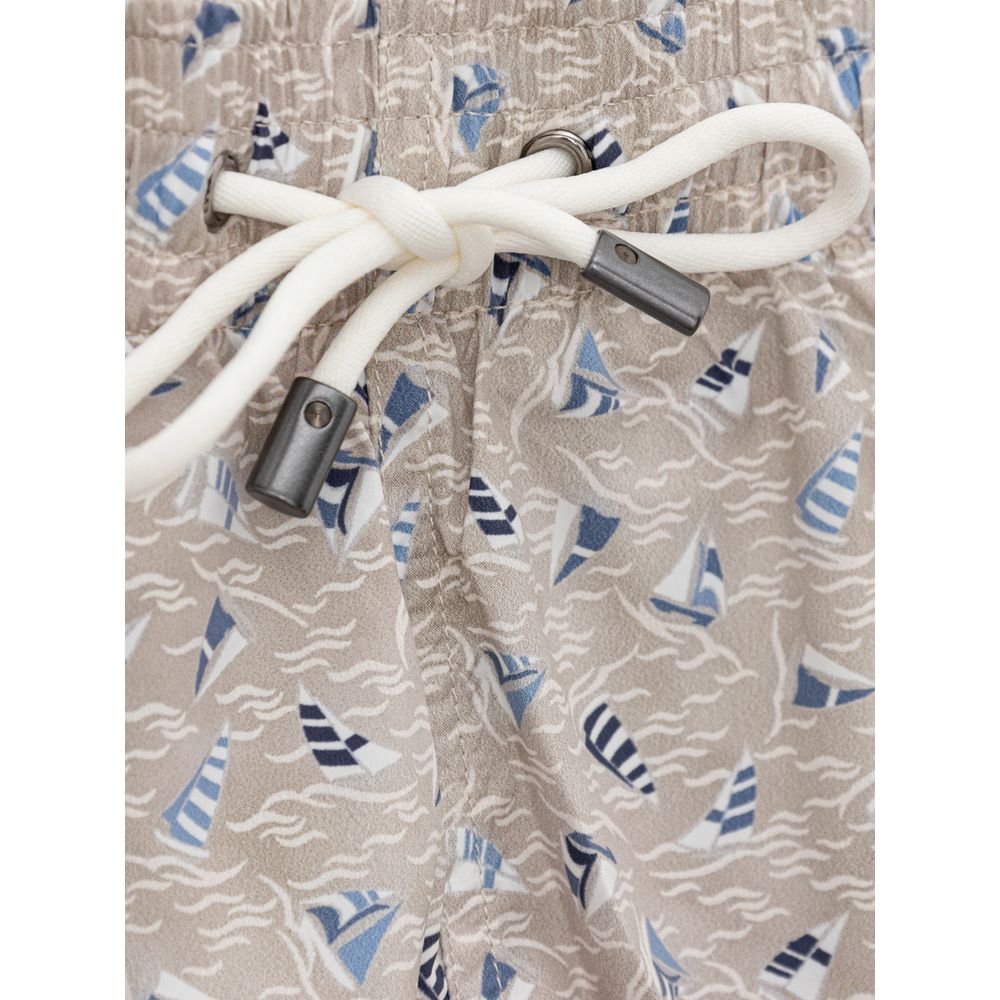 Canali Beige Polyester Swim Short