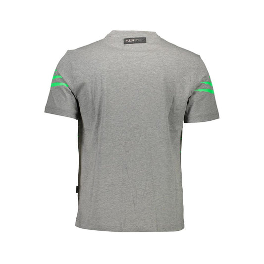 Plein Sport Grigio Cotton Men T-Shirt