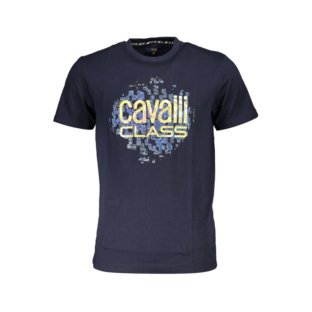 Blue Cotton Men T-Shirt
