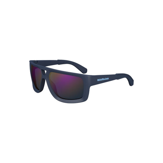 Blue Plastic Men Sunglass