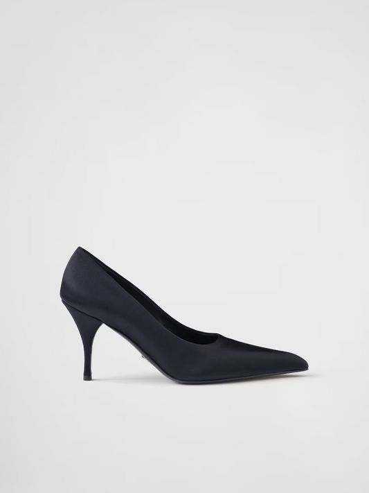 Blue Satin Pumps