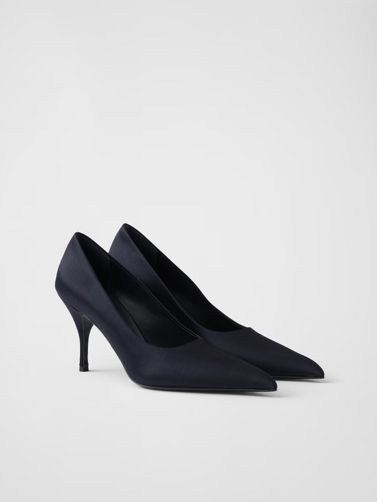 Blue Satin Pumps
