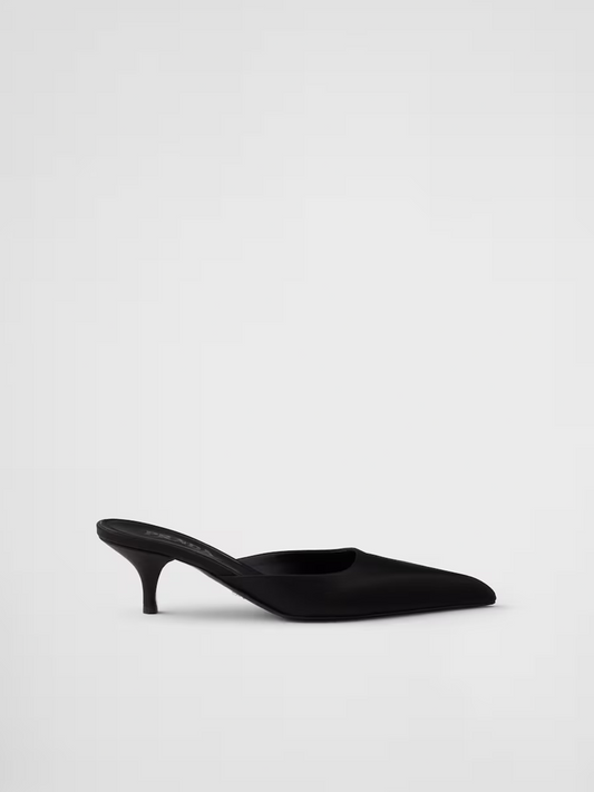 Black Satin Sabot