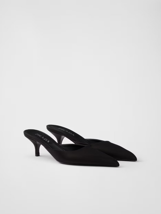 Black Satin Sabot