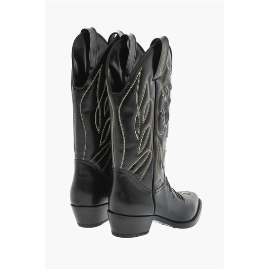 Embroidered VINTAGE Leather Texan Boots