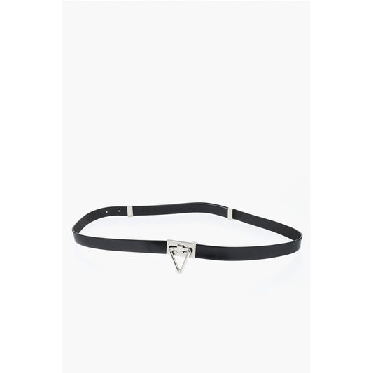 Brushed Leather Adjustable Belt with Triangle Buckle 20mm
