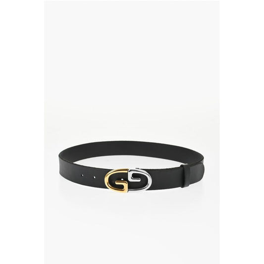 Leather Belt Belt with Monogram Buckle 35mm