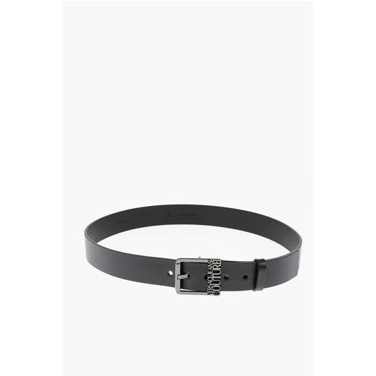 JEANS COUTURE Leather Belt with Logoed Buckle 40mm