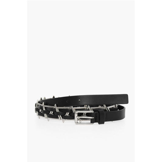 Metal Insert TRIANGLE Leather Belt