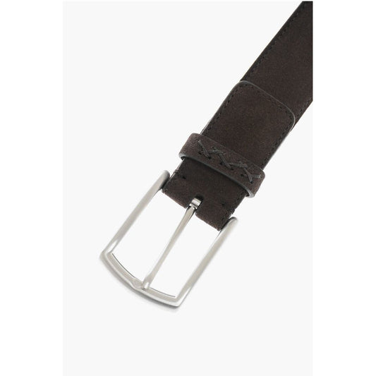 Metal Buckle Suede Belt