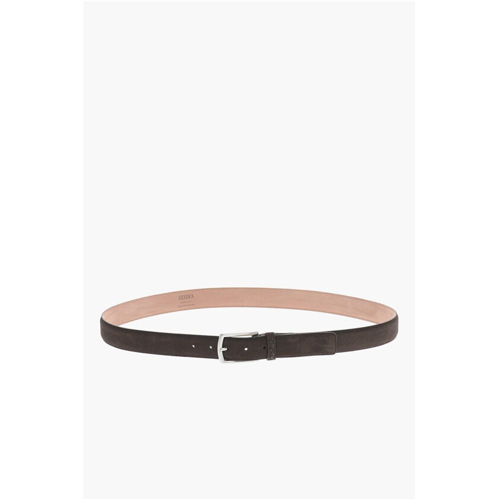 Metal Buckle Suede Belt