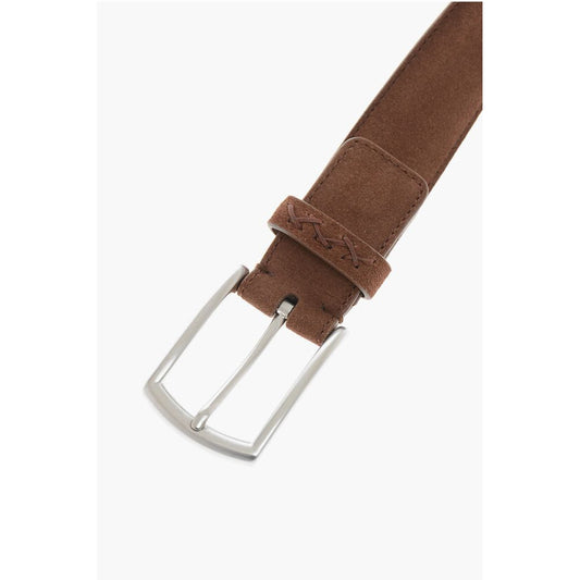 Metal Buckle Suede Belt