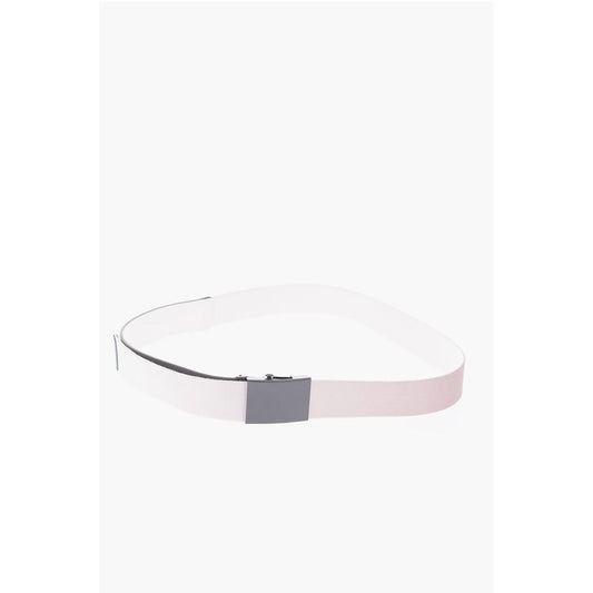 30mm fabric belt with faux leather detail