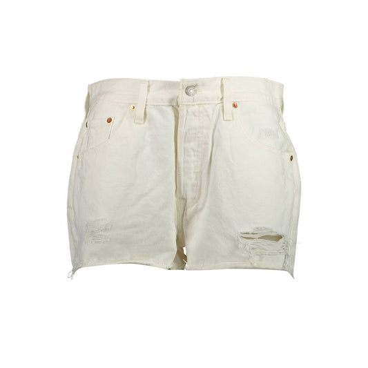 Levi's White Cotton Women's Shorts