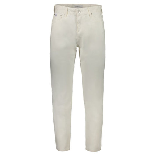 Calvin Klein White Cotton Men's Jeans