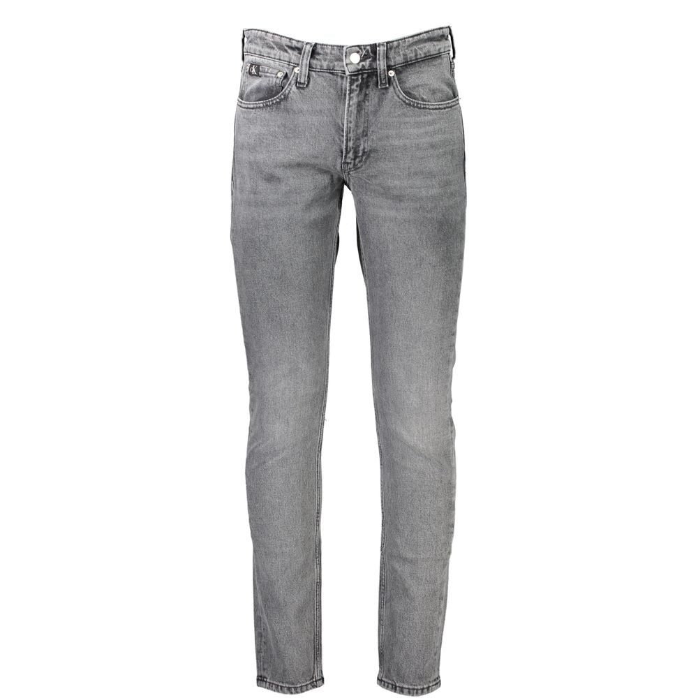 Calvin Klein Gray Cotton Men Jeans