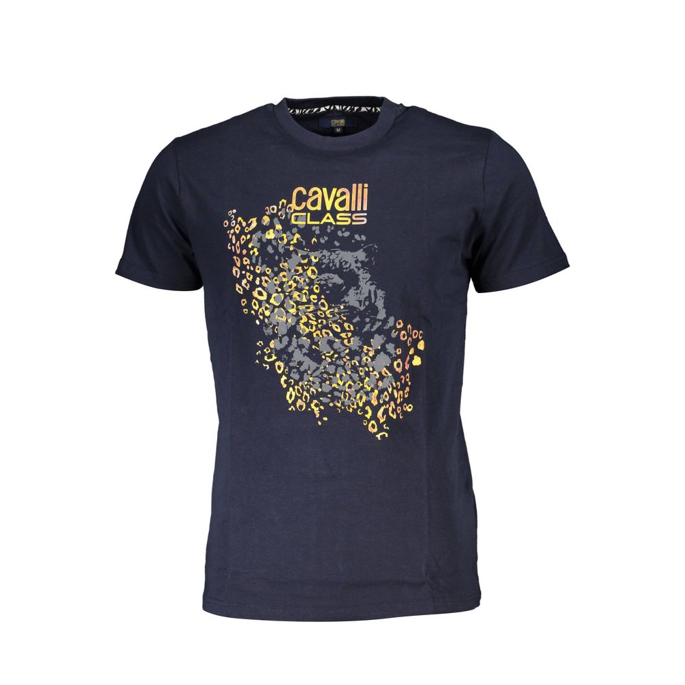 Cavalli Class Blue Cotton Men T-Shirt