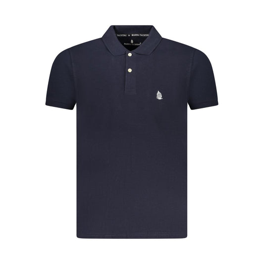 Marina Yachting Blue Cotton Men Polo Shirt