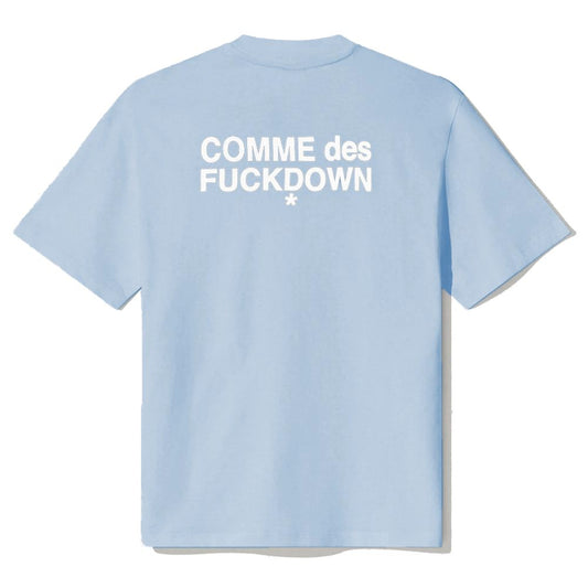 Comme Des Fuckdown Blue Cotton Tops & T-Shirt