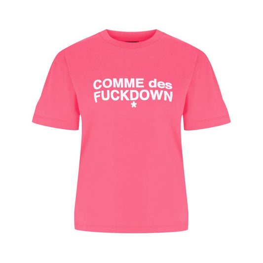 Comme Des Fuckdown Pink Cotton Tops & T-Shirt