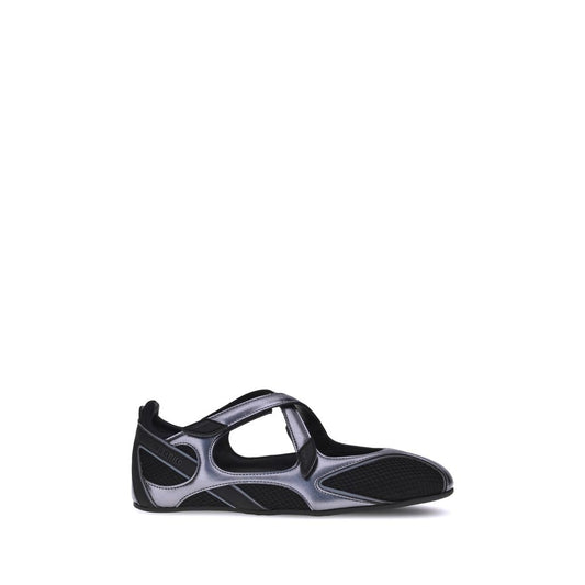 The Attico Black Polyethylene Ballet Flats