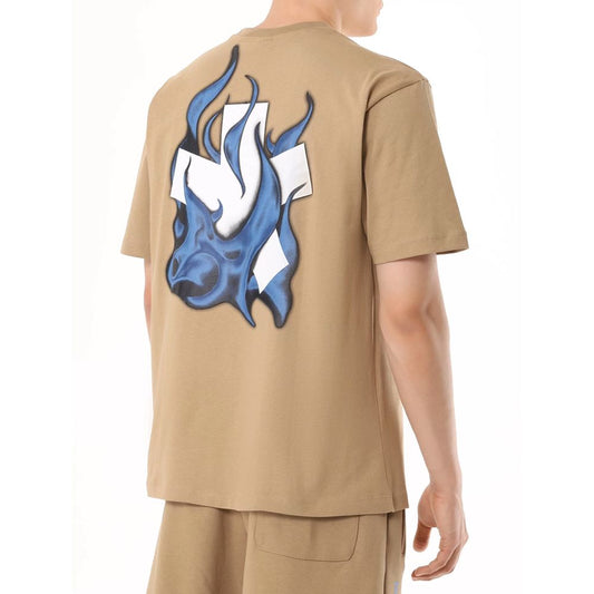 Comme Des Fuckdown Brown Cotton T-Shirt
