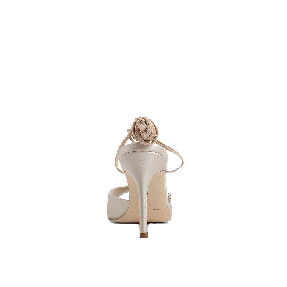 Manolo Blahnik Plumena 090 Satin Sandals