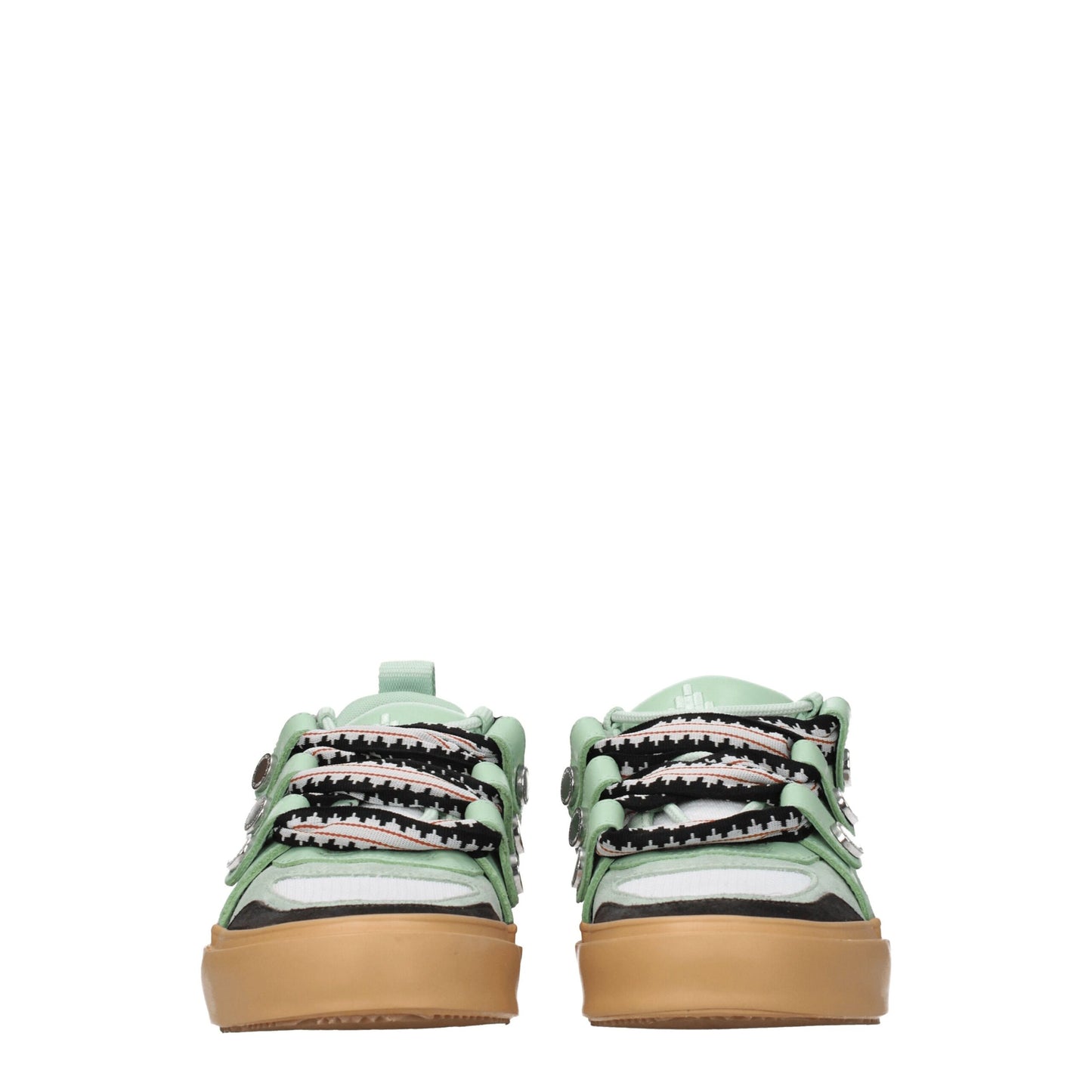 Marcelo Burlon Green Leather Low Tops