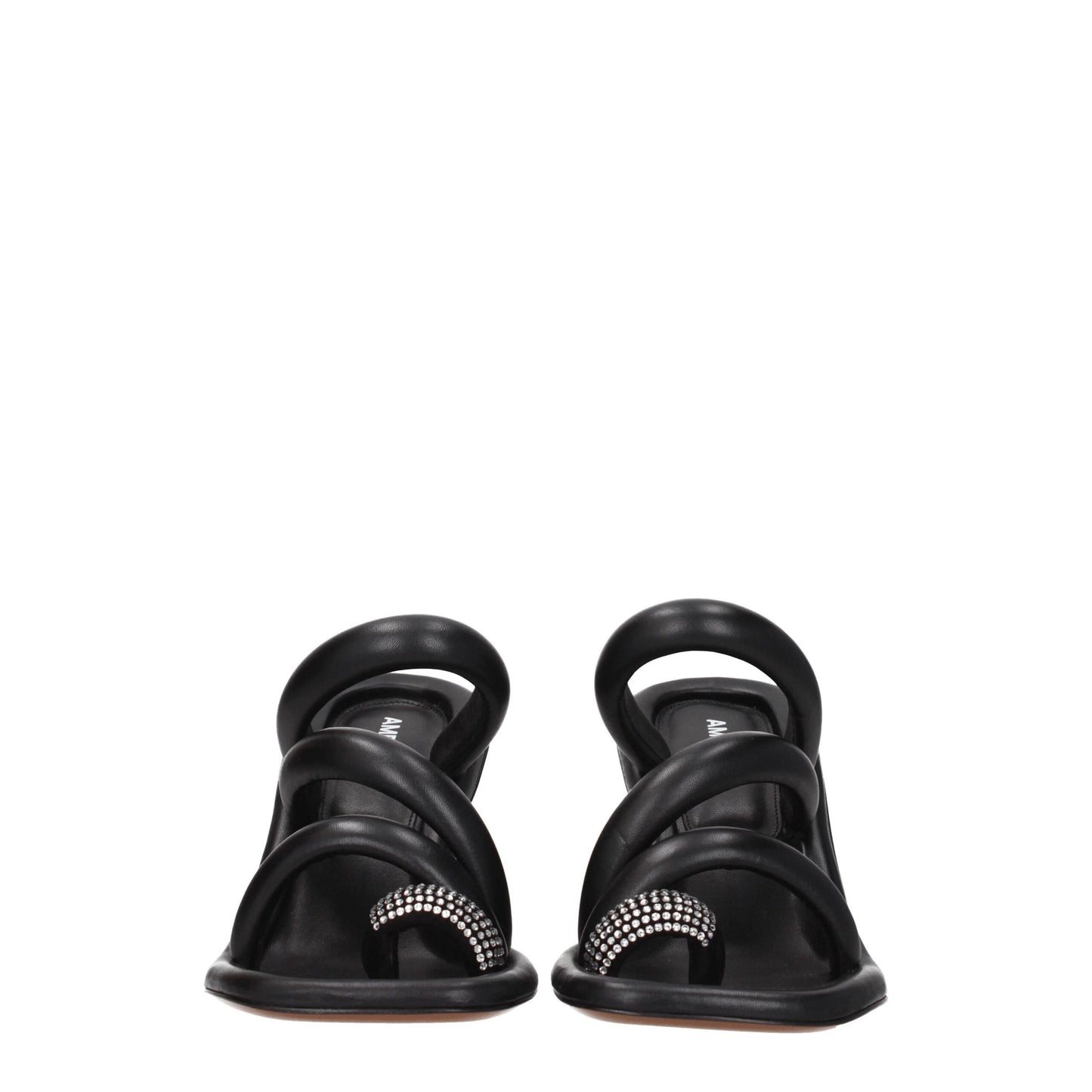 Ambush Black Leather Stiletto Heels Sandals