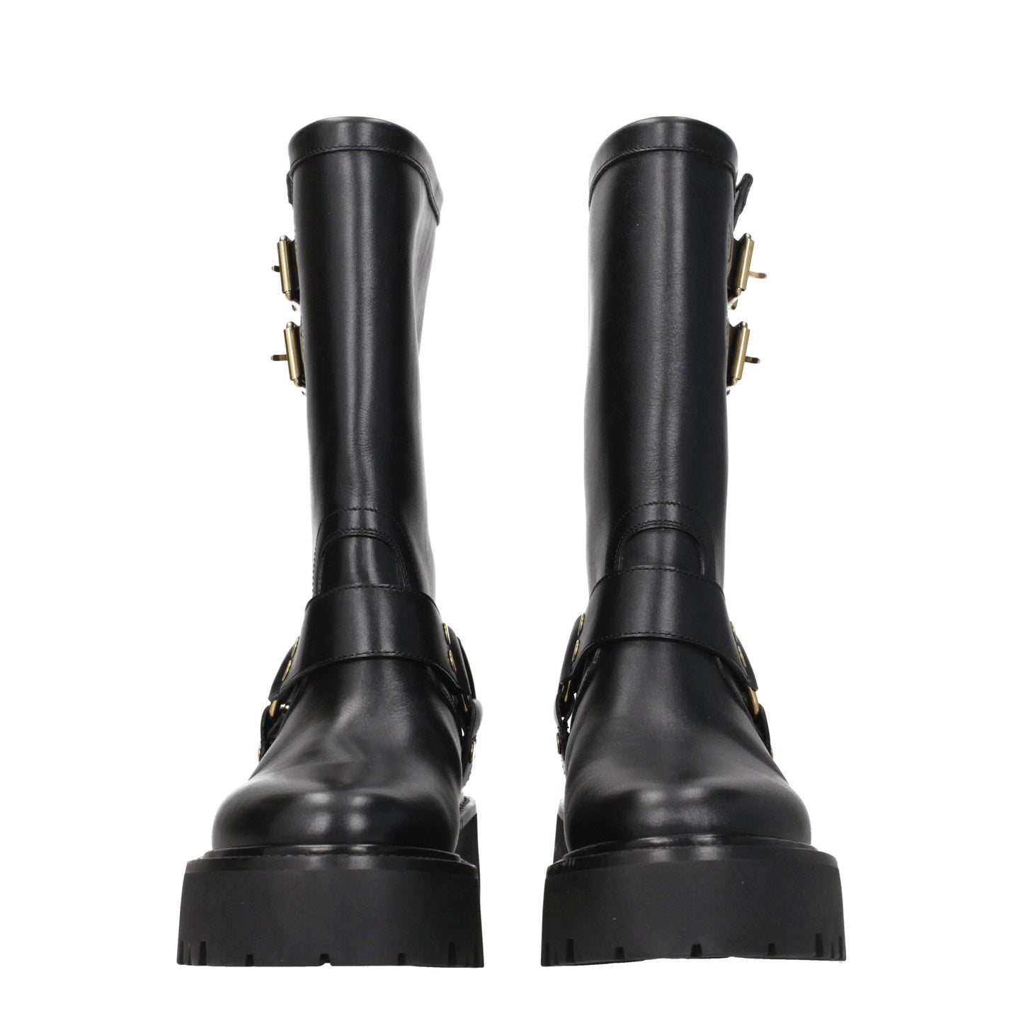 Celine Gold Leather Ankle Boots