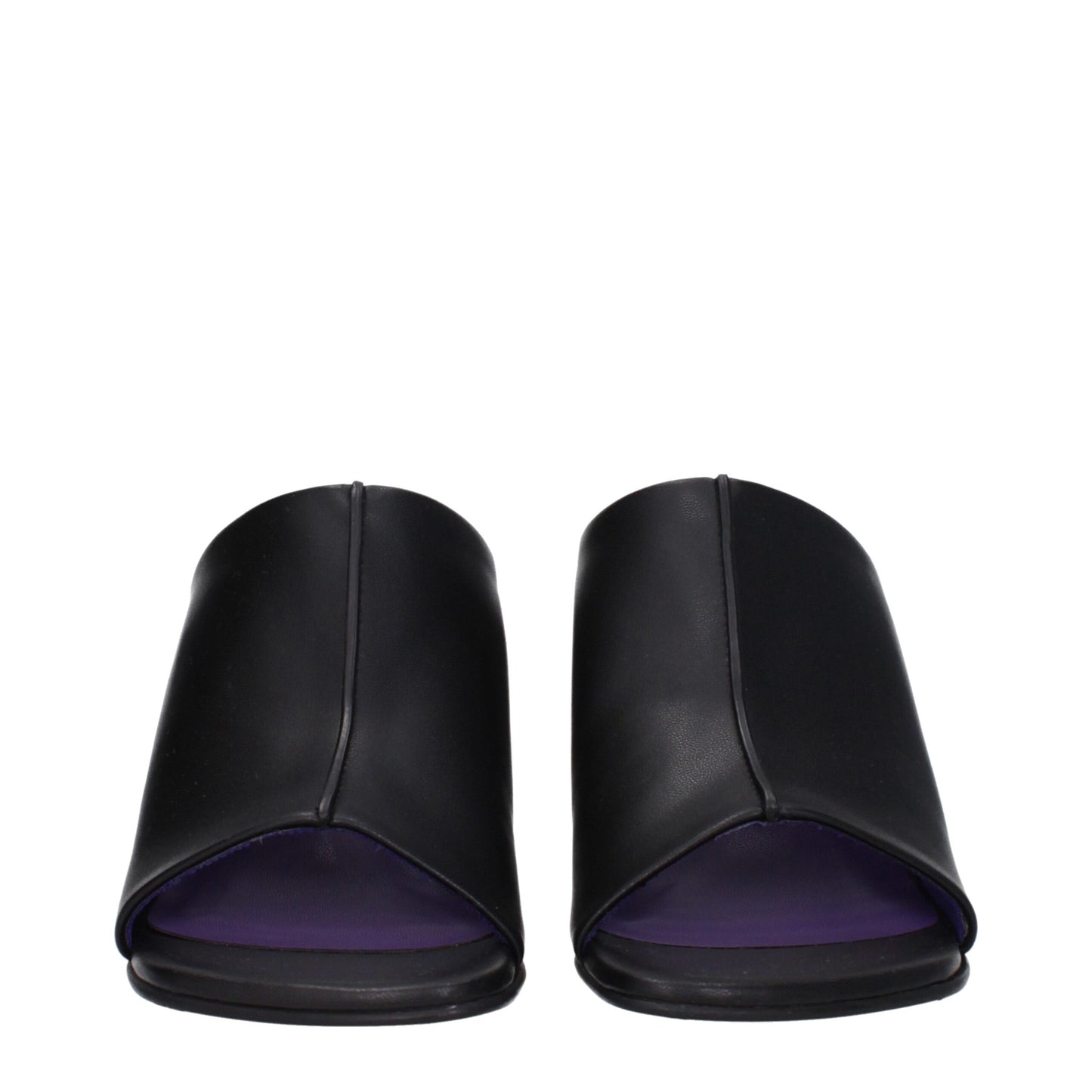 Stella McCartney Black Leather Stiletto Heels Sandals