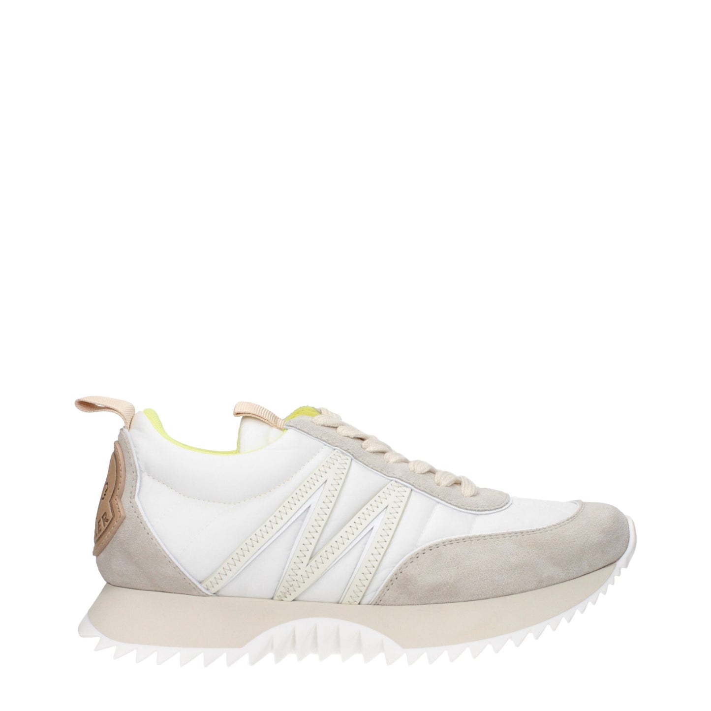 Moncler Beige Fabric Low Top Sneakers