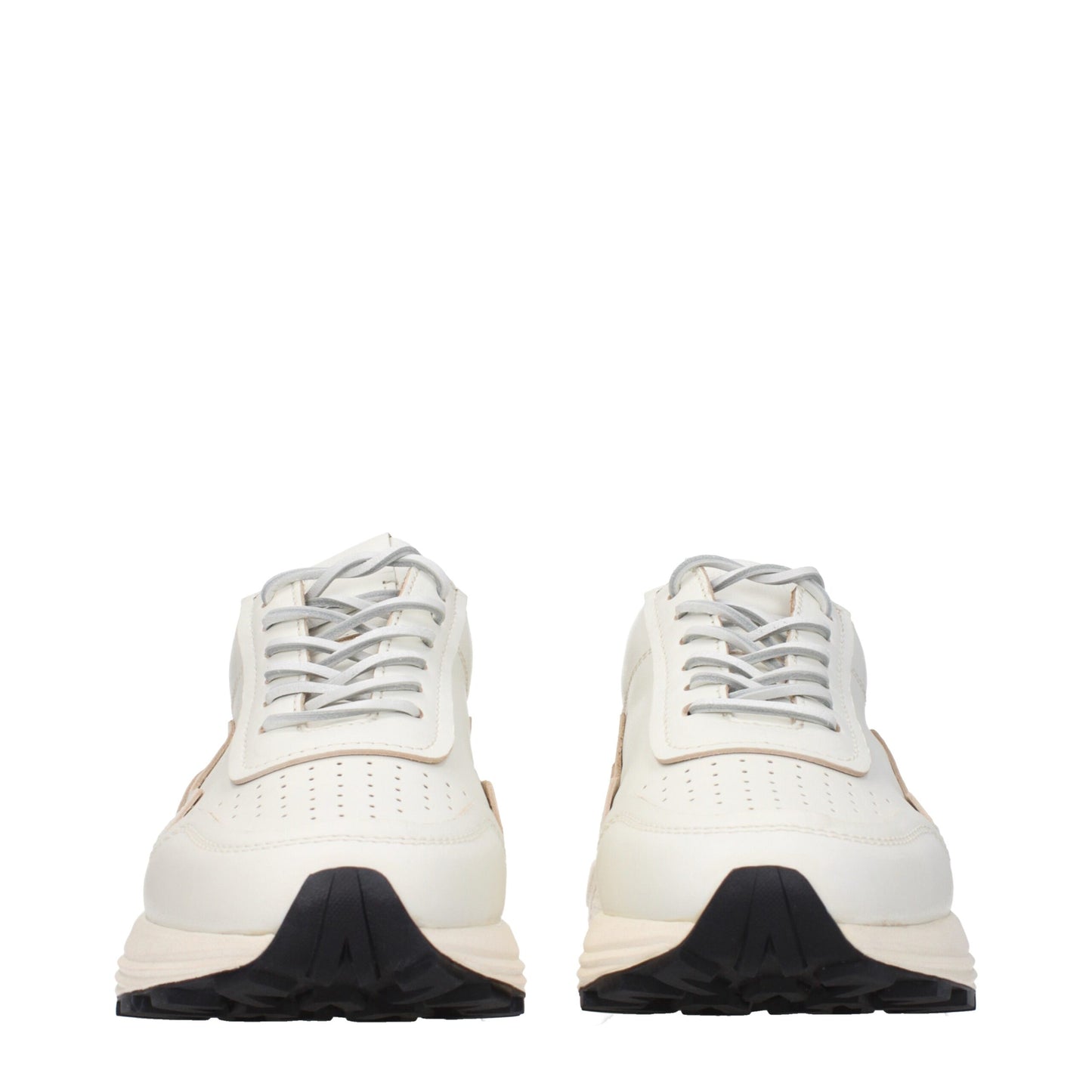 Buttero White Leather Low Tops