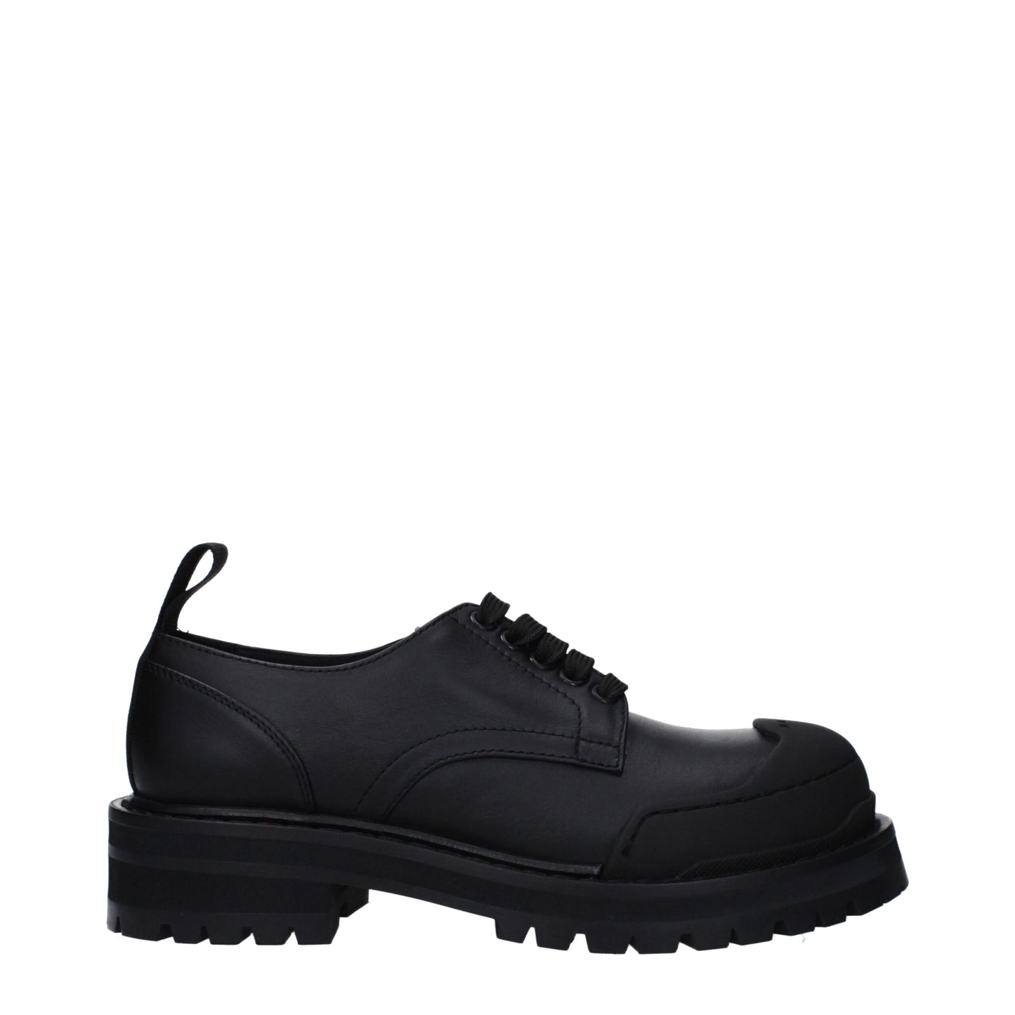 Marni Black Leather Oxfords And Derbies