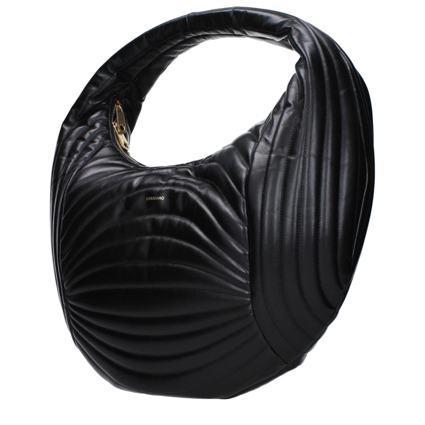 Salvatore Ferragamo Black Leather Handbags