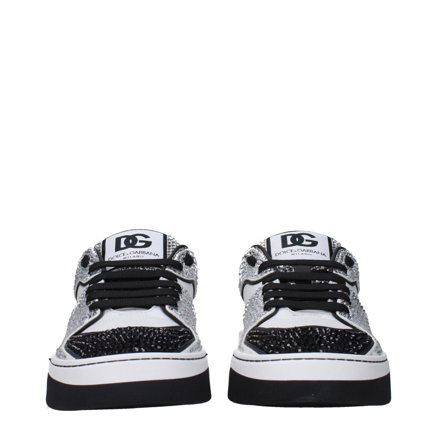 Dolce & Gabbana White Leather Low Top Sneakers