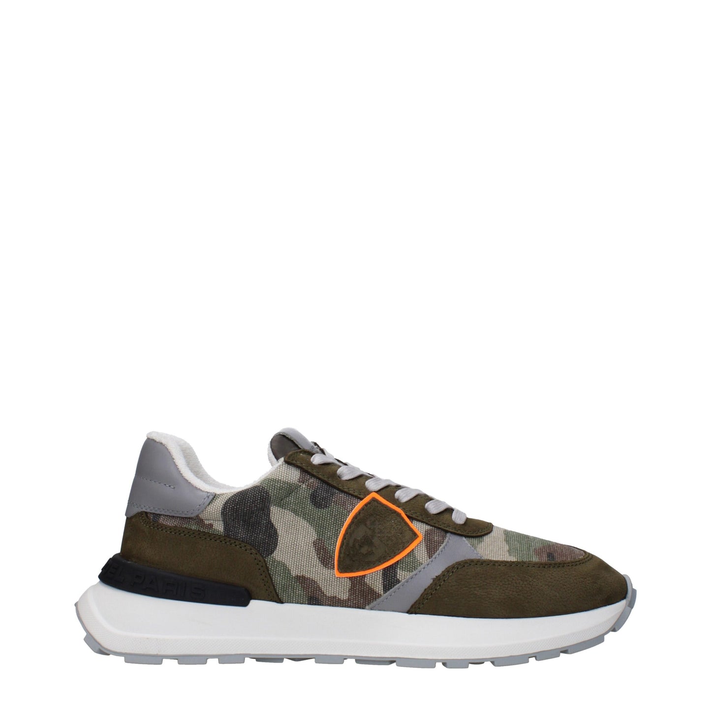 Philippe Model Green Fabric Athletic Sneakers