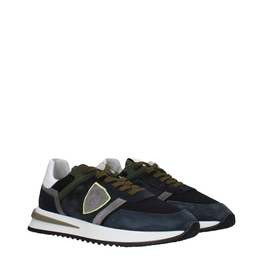 Philippe Model Blue Leather Low Tops