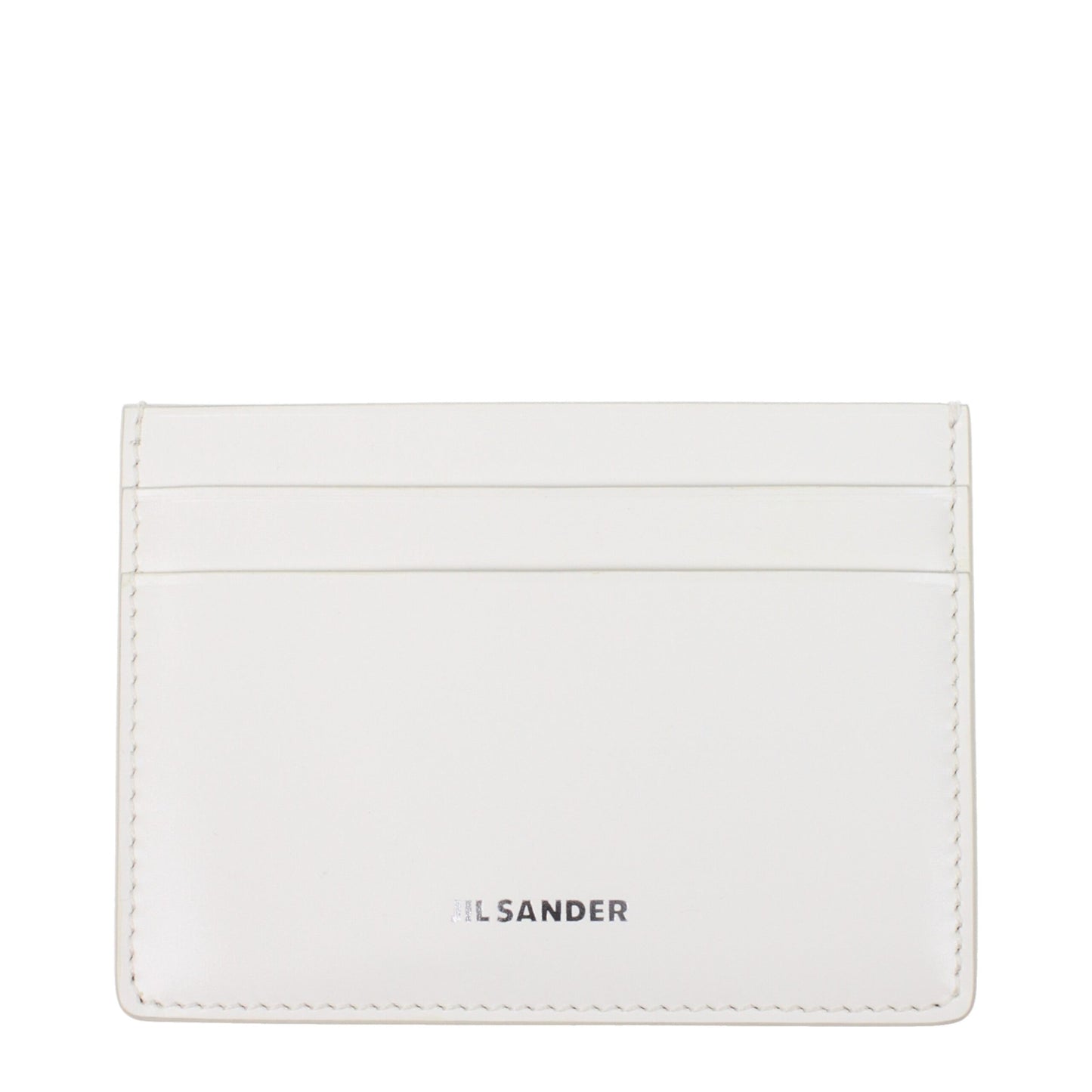 Jil Sander White Leather Cardholders