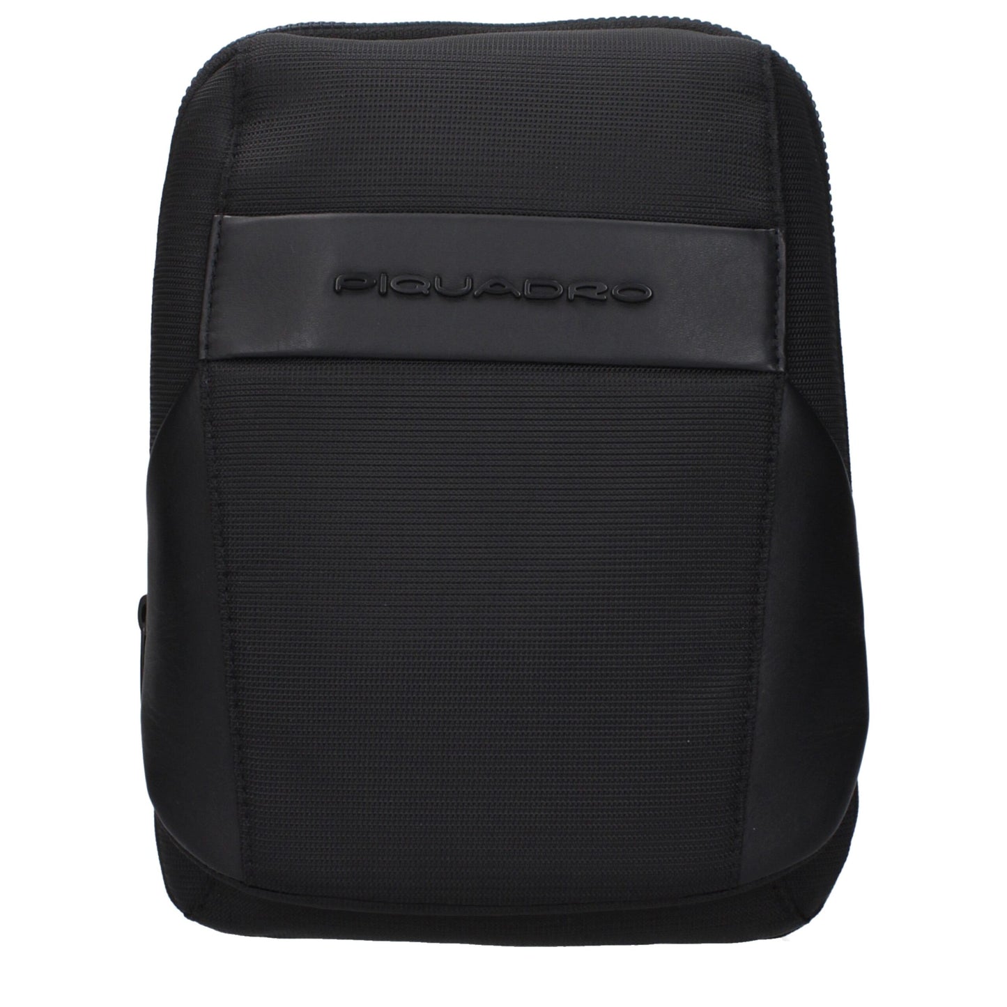 Piquadro Black Fabric Crossbody Bag