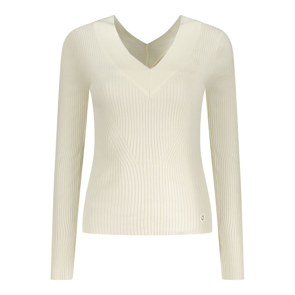 Guess Jeans Bianco Viscosa Womens Sweater