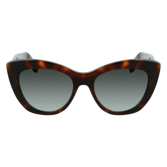 Salvatore Ferragamo Brown Acetate Sunglasses