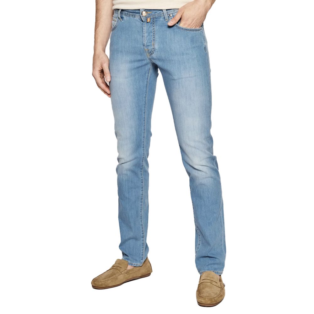 Jacob Cohen Blue Cotton Jeans & Pant
