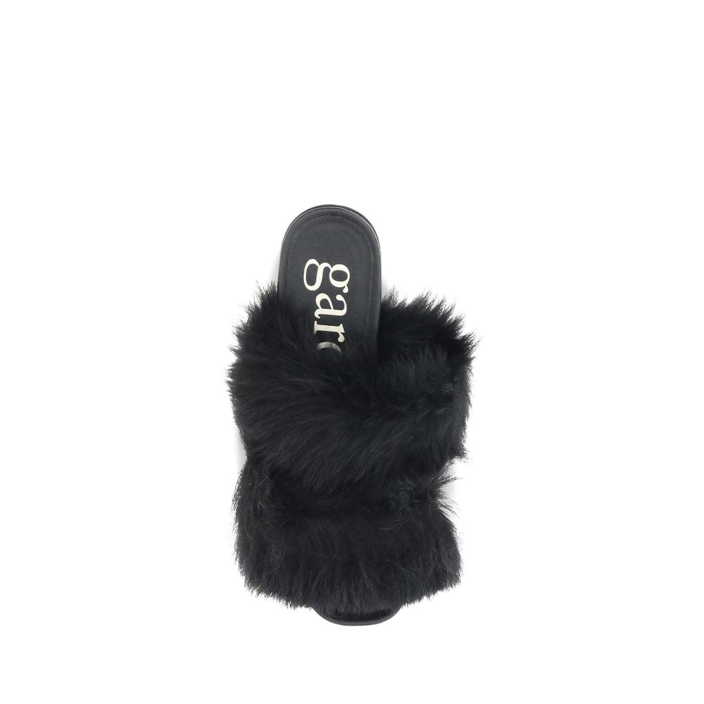 Pedro García Fur-trimmed mules Sandals