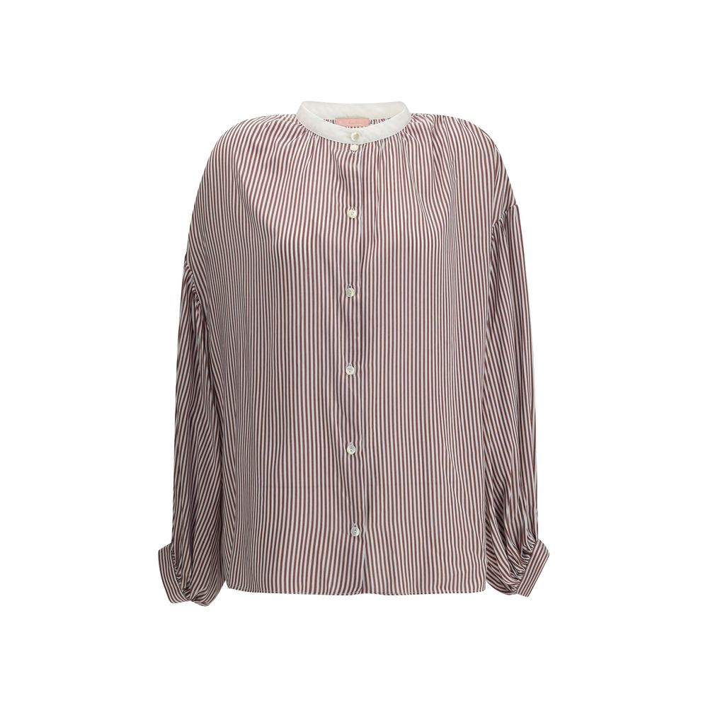 Kristina Ti Striped Shirt with wide sleeves