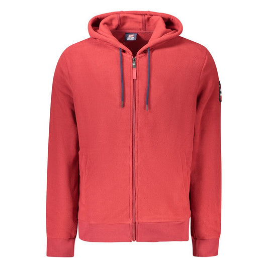 Norway 1963 Red Polyester Men's Hooded Sweater