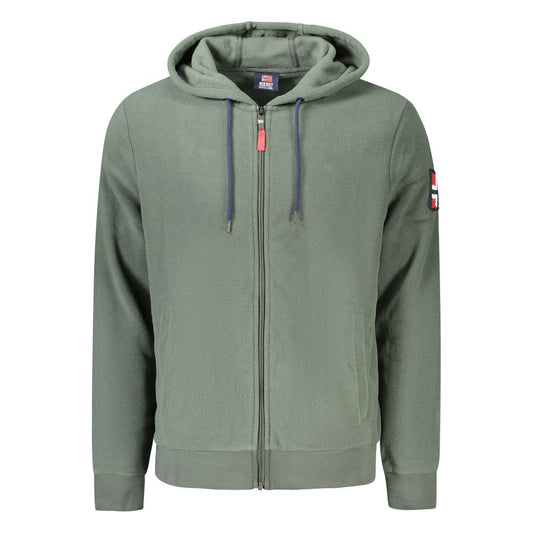 Norway 1963 Green Polyester Men's Hooded Sweater