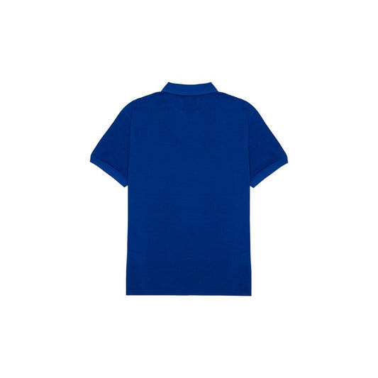 Emporio Armani Blue Cotton Polo Shirt